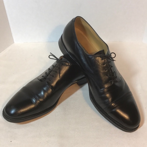 SOLD Johnston Murphy Men's Shoes 14 Black Oxford - Picture 6 of 8